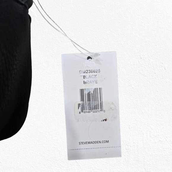 Steve Madden Braye Black Crossbody Bag Boho Embroidered Floral Studded Purse - Picture 5 of 13